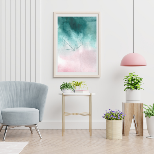 Aquarelle Green-Pink