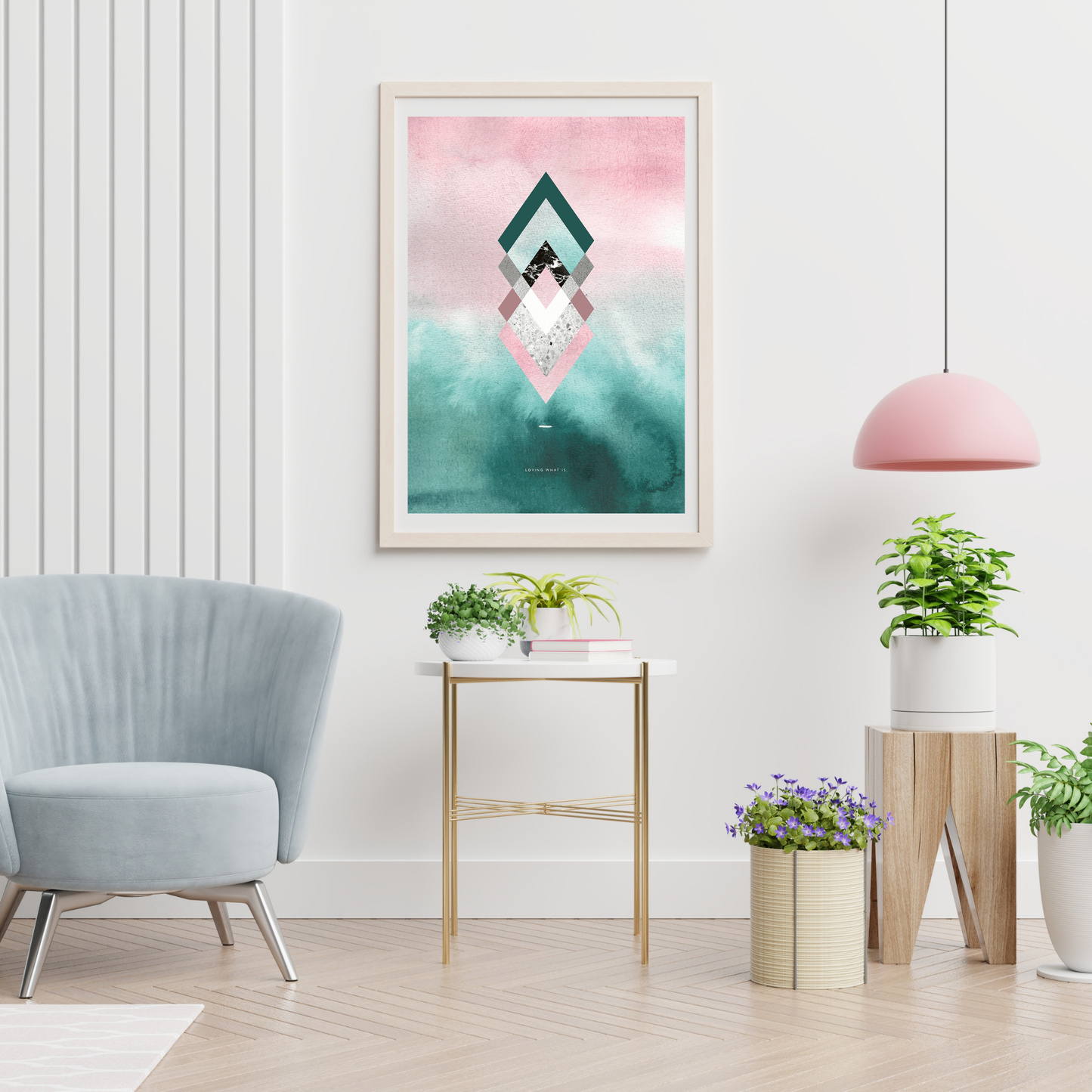 Aquarelle Pink-Green
